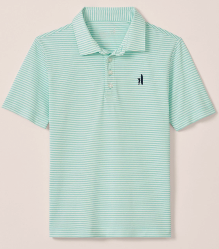 Dru Sardinia Stripe Perf Mesh Polo