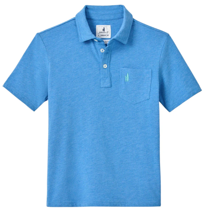 Heathered Original Venice Blue Polo