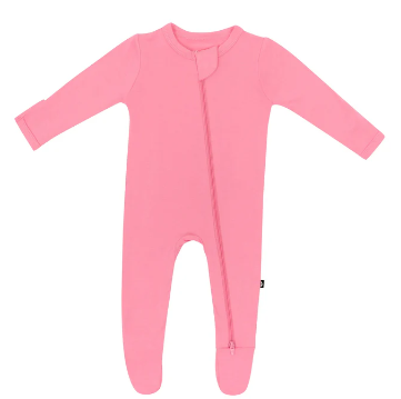 Guava Zippered Footied