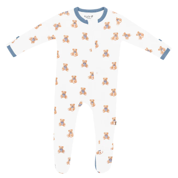 Zip Footie - Teddy Bear