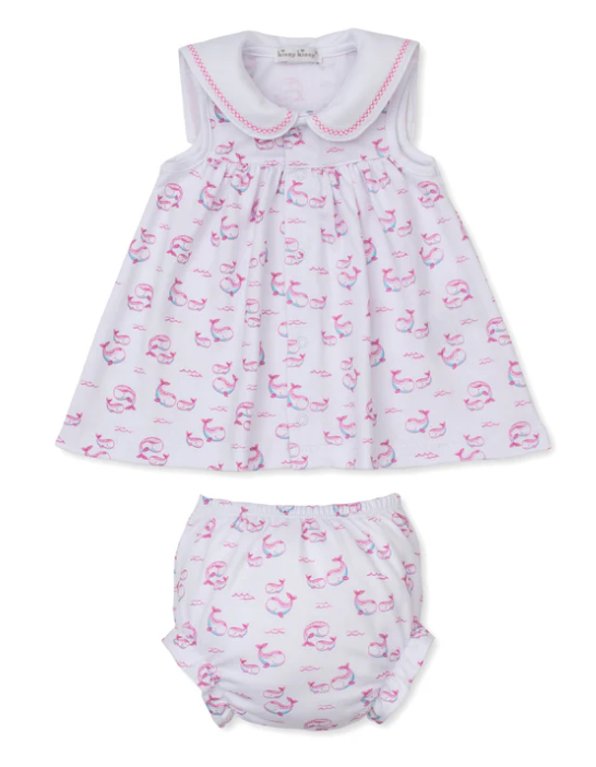Whale Pods Pink Dress Set