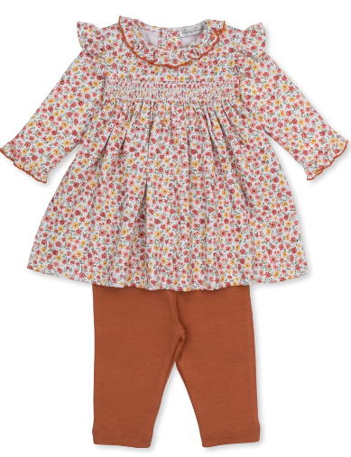 Garden Floral Smocked Legging Set