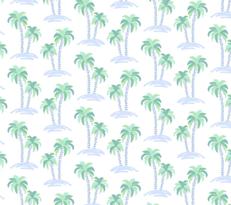 Charles Blue Palm Trees PJ Set - Tween