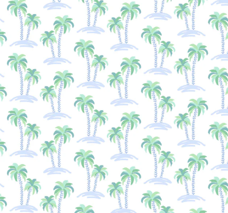 Reid Blue Palm Trees Bubble