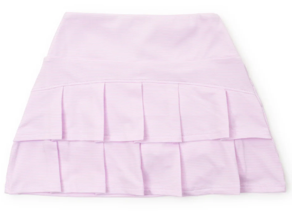 Margot Perf Skirt - Pink/WHT Stripe