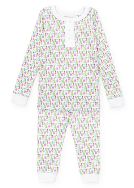 Alden Pink Mod Holiday PJ Set