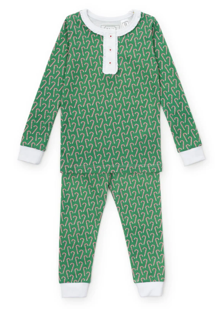Alden Candy Cane Green PJ Set