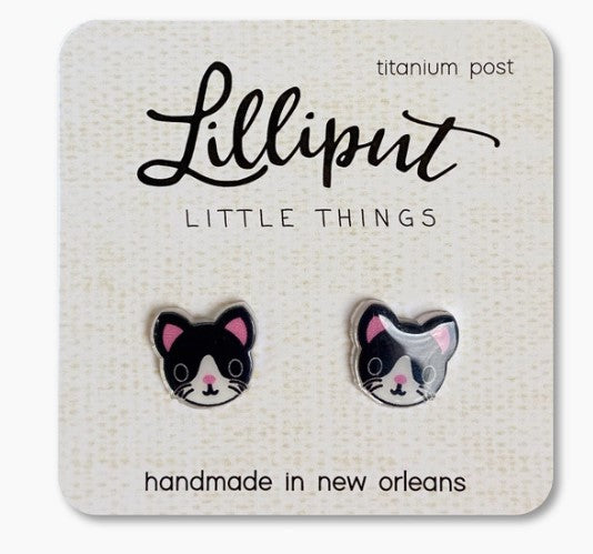 Tuxedo Kitty Earrings