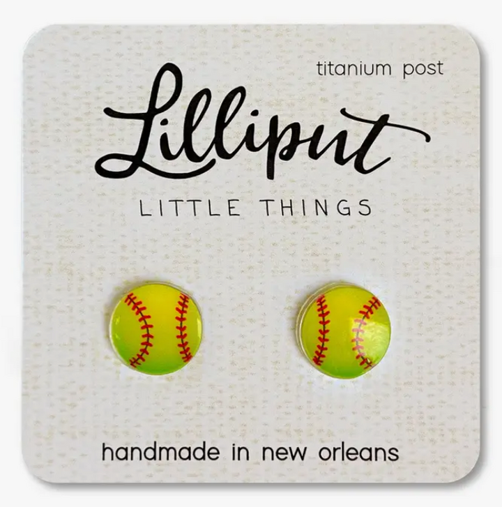Softball Earrings