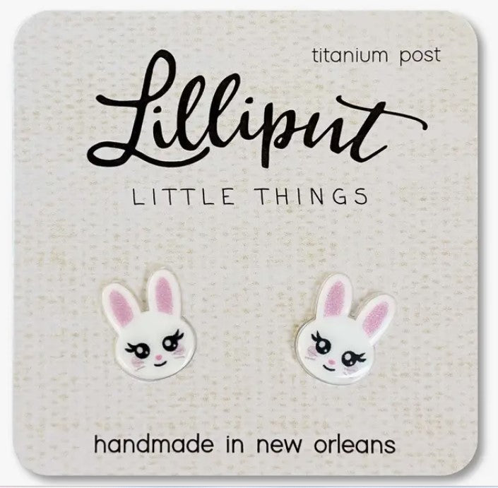 White Bunny Earrings