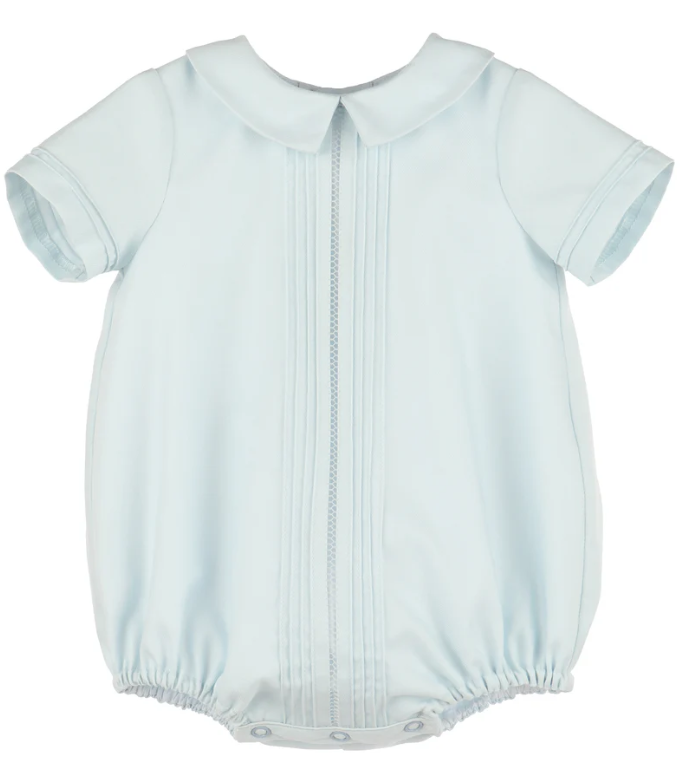 Pintucks Boy Bubble - Blue