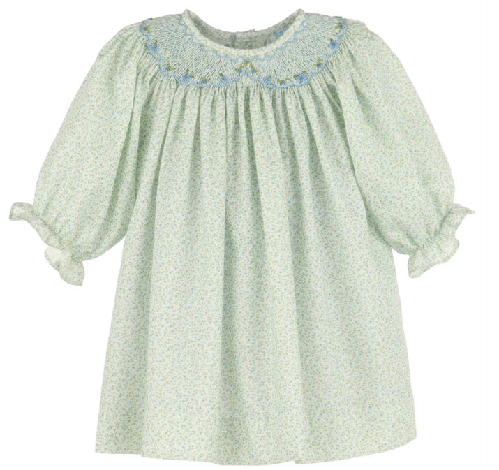 Harvest Floral Smock Bishop - Blue