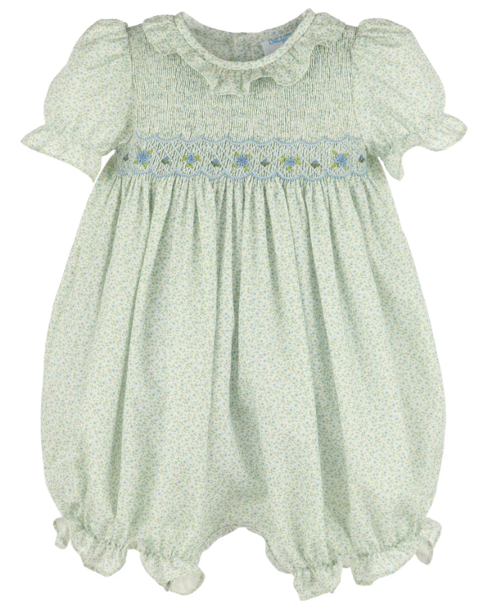 Harvest Floral Smock Bubble, Blue