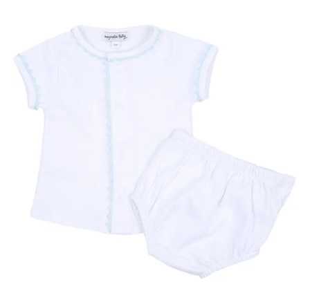Baby Joy Blue Crochet Diaper Cover Set