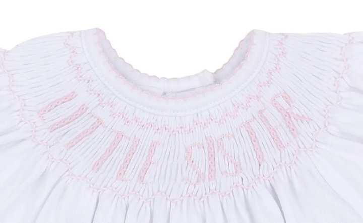 Little Sister Pink Smocked Bubble
