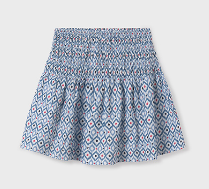 Multi Color RWB Smocked Skirt