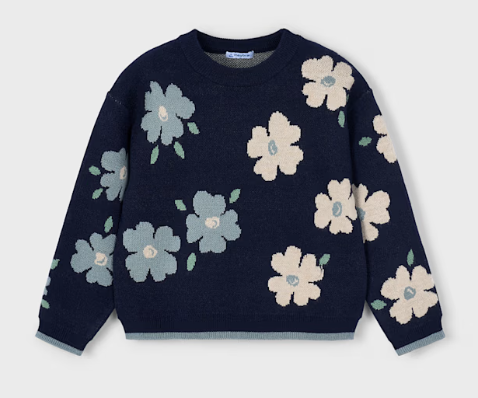 Jacquard Floral Sweater