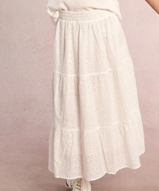 White Eyelet Skirt