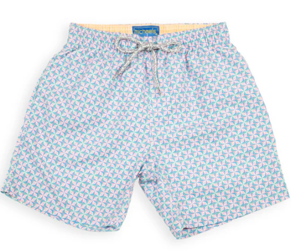 Supernova Turq/Pink Swim Trunk