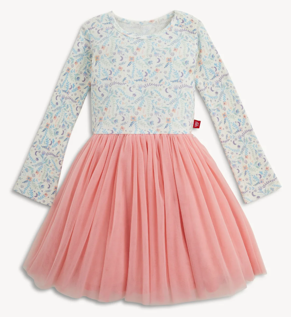Waffle White Floral Tutu
