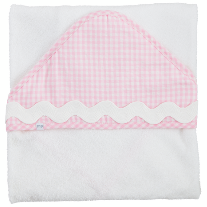 Pink Gingham Hooded Towel