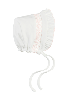 Pink Smocked Bonnet