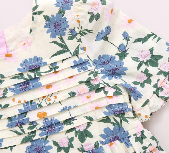 Raquel Melon Daisy Floral Dress