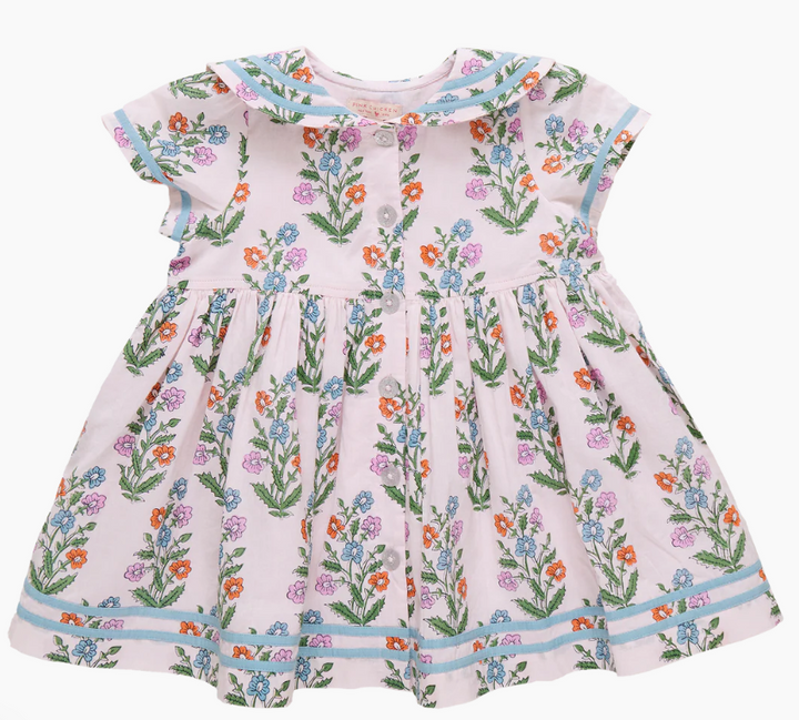 Elowen Pink Dewdrop Block Dress