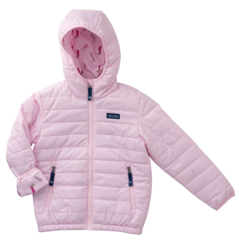 Hooded Puffer Jacket Pink Tulle