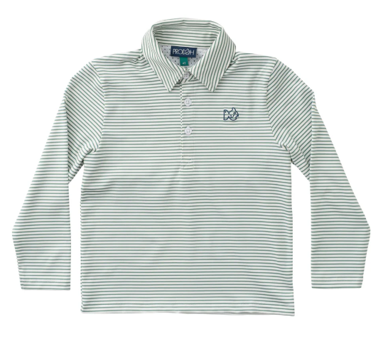 Pro Perf Frosty Spruce Stripe Polo- Boys