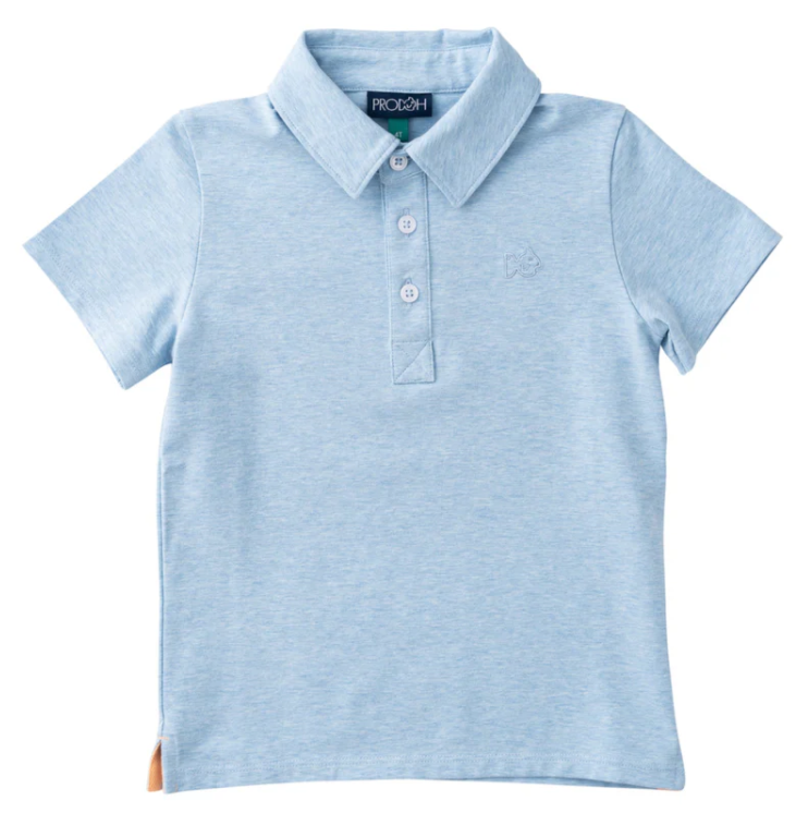 Heather Blue Polo - Boys