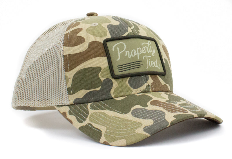 Vintage Camo Youth Trucker Hat