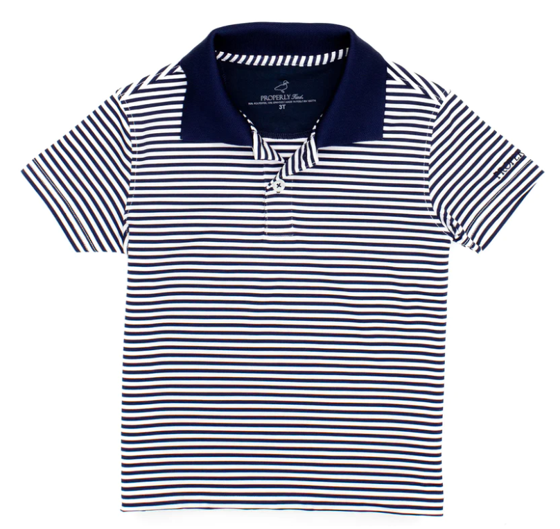 Dallas Navy Stripe Polo