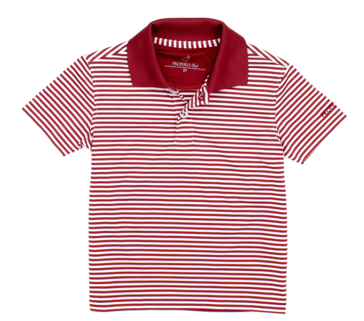 Dallas Crimson Stripe Polo