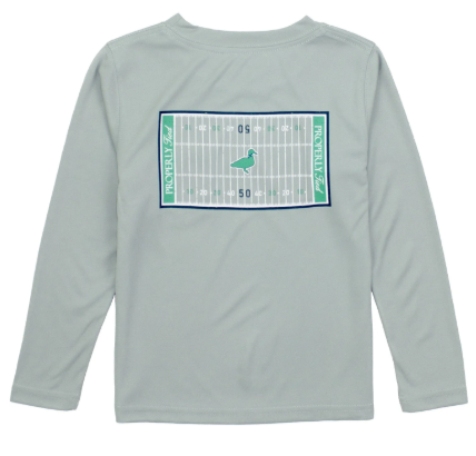 Chrome Grey Perf Football Field Tee