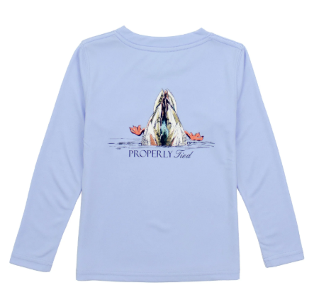 Blue Perf Diving Mallard Duck Tee