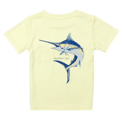 Blue Marlin Yellow Perf Tee
