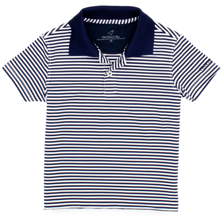 Dallas Navy Stripe Polo