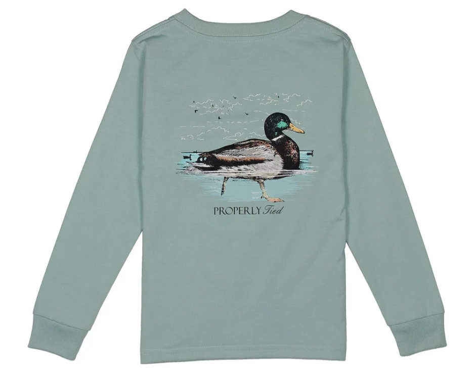 Swimming Mallard LS Marine Mist