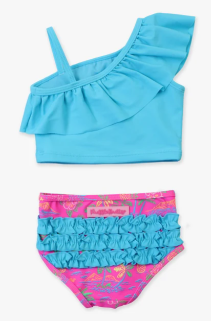 Neon Island Time One Shldr Tankini