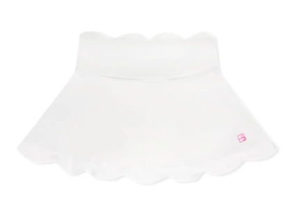 Zoe Scallop Skort - Pure Coconut