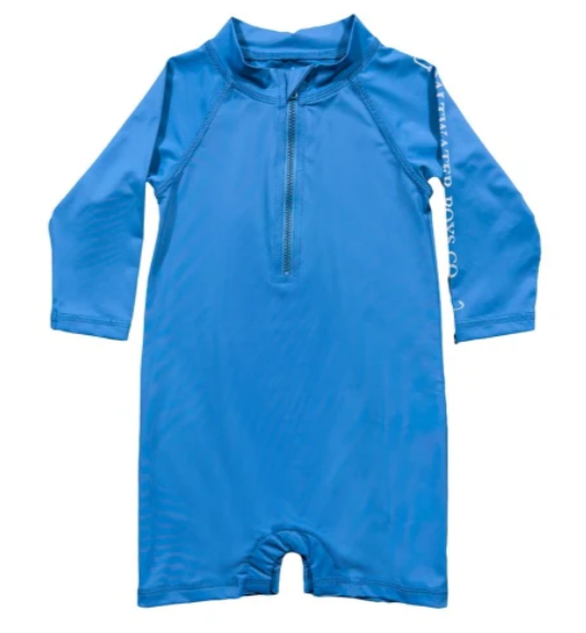 Tybee Rashguard Romper - Med Blue