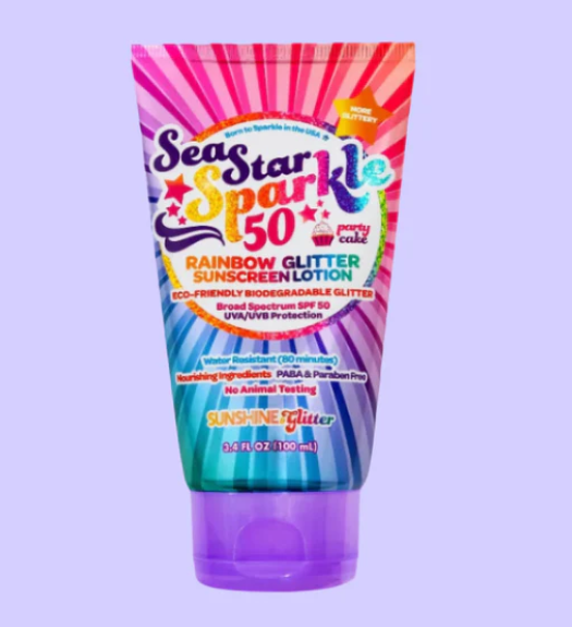 Rainbow Glitter Sunscreen - Party Cake