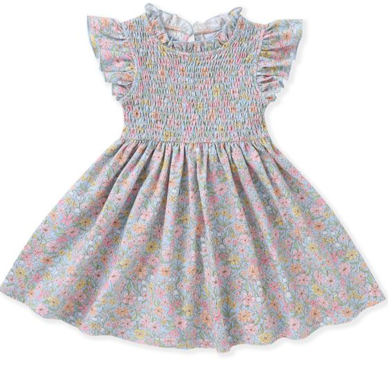 Smock Flutter Dress - Girls
