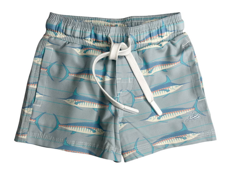Swim Trunks - Coral Swordfish