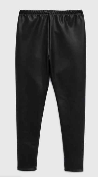 Faux Leather Black Legging