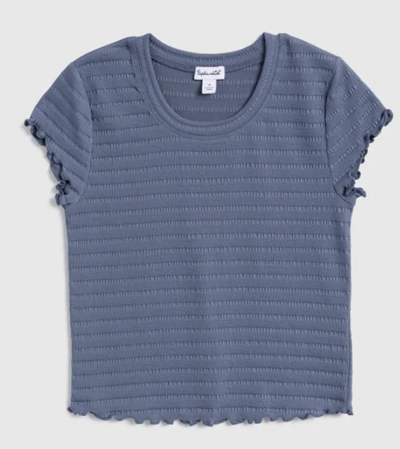 Smocked Blue Tee