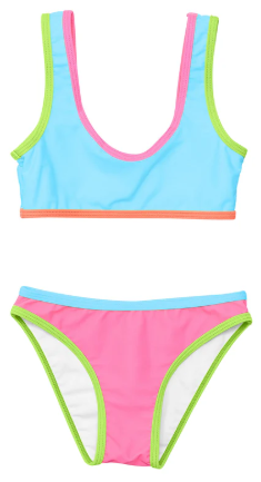 Candy Colorblock Crop Bikini
