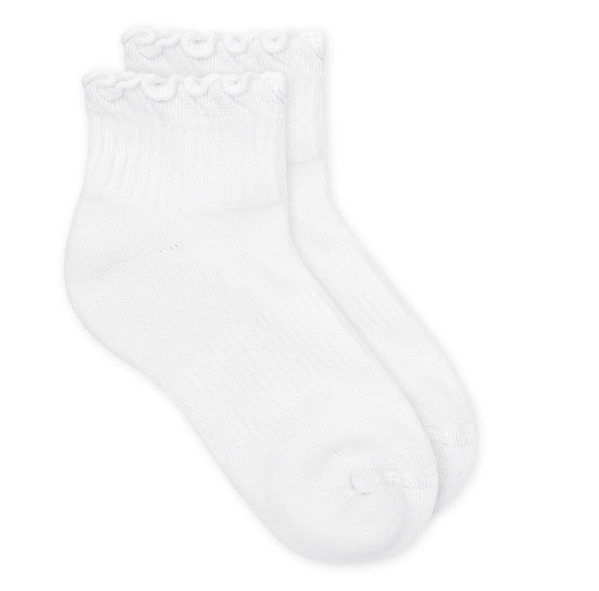 Ruffle Ripple Edge Sport Quarter Sock