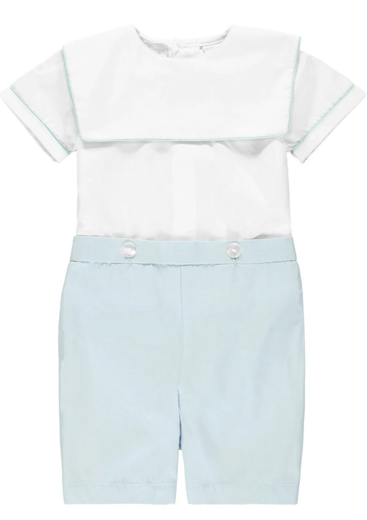 Monogram Bobbie Suit White/Blue